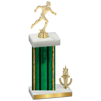 Accented Single Green Glacier Victory Running Trophy