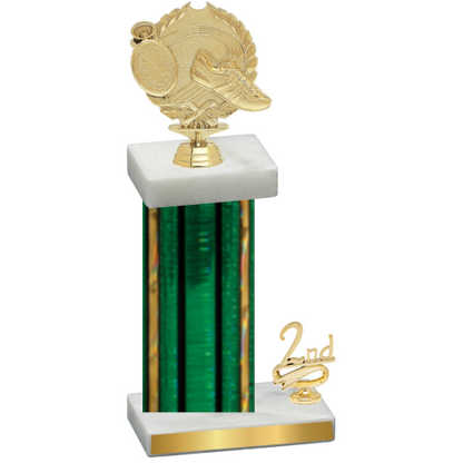 Accented Single Green Glacier Second Place Running Trophy