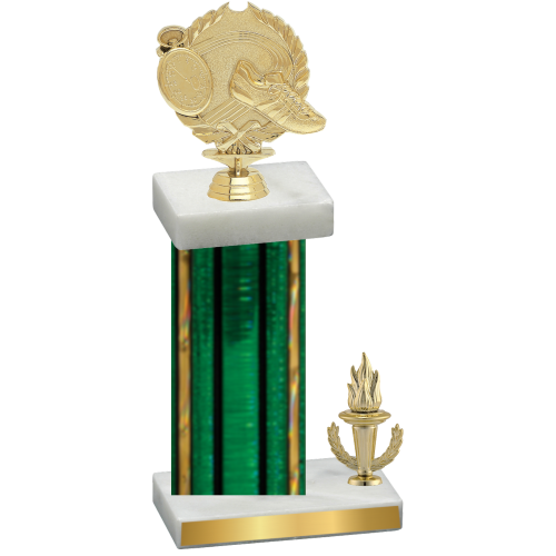 Accented Single Green Glacier Victory Running Trophy