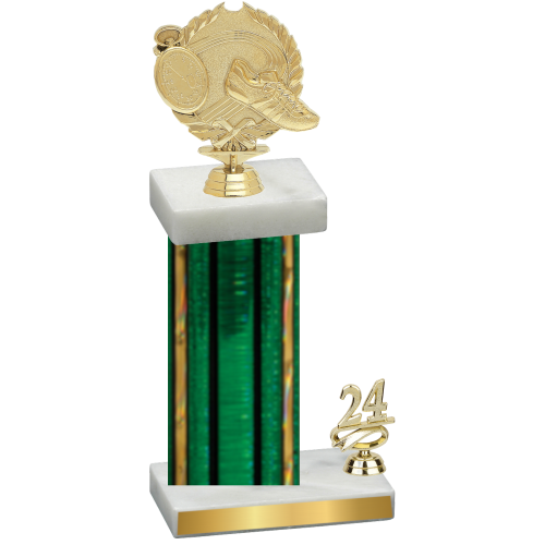 Accented Single Green Glacier Year Running Trophy