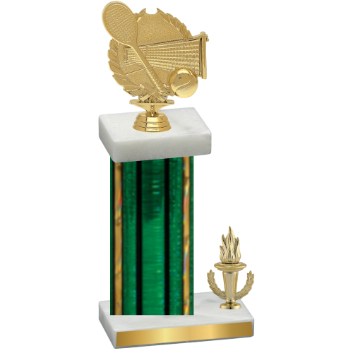 Accented Single Green Glacier Victory Tennis Trophy