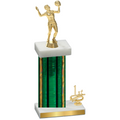 Accented Single Green Glacier First Place Volleyball Trophy