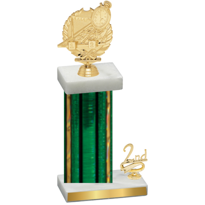 Accented Single Green Glacier Second Place Swimming Trophy