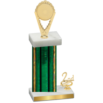Accented Single Green Glacier Second Place Insert Trophy