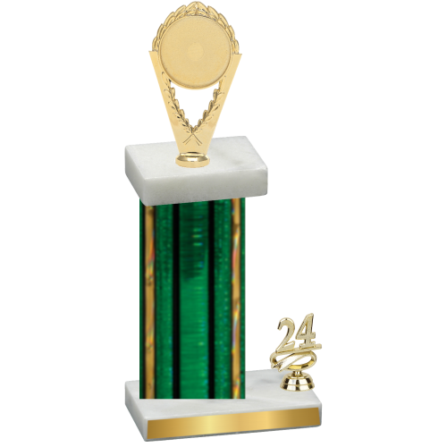 Accented Single Green Glacier Year Insert Trophy