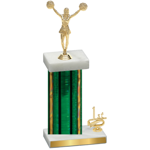 Accented Single Green Glacier First Place Cheerleading Trophy