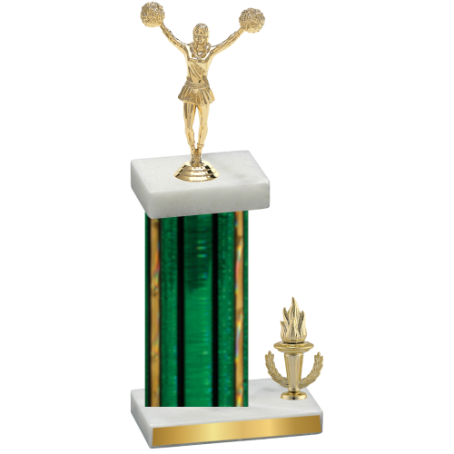 Accented Single Green Glacier Victory Cheerleading Trophy