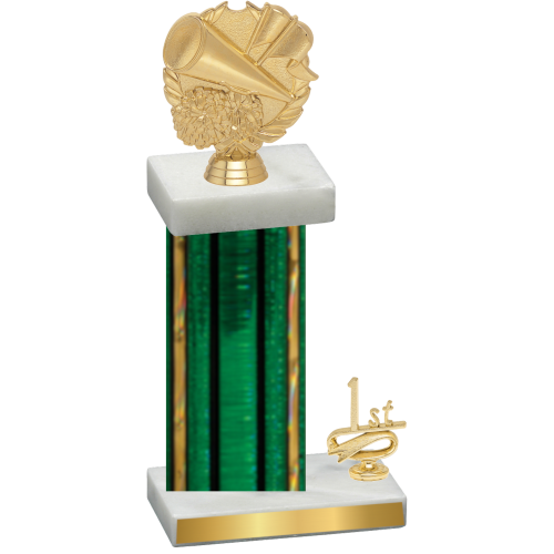 Accented Single Green Glacier First Place Cheerleading Trophy