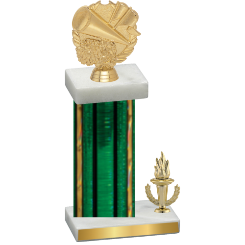 Accented Single Green Glacier Victory Cheerleading Trophy