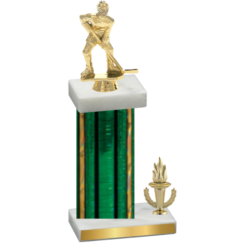 Accented Single Green Glacier Victory Hockey Trophy