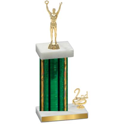 Accented Single Green Glacier Second Place Victory Trophy