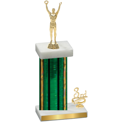 Accented Single Green Glacier Third Place Victory Trophy