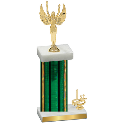 Accented Single Green Glacier First Place Victory Trophy