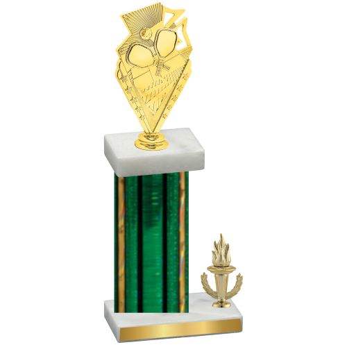 Accented Single Green Glacier Victory Pickleball Trophy