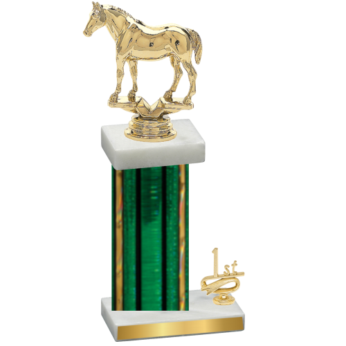 Accented Single Green Glacier First Place Horses Trophy