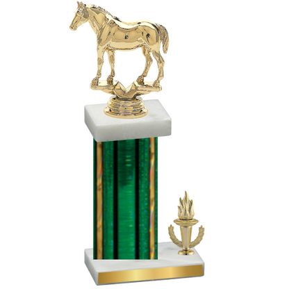 Accented Single Green Glacier Victory Horses Trophy