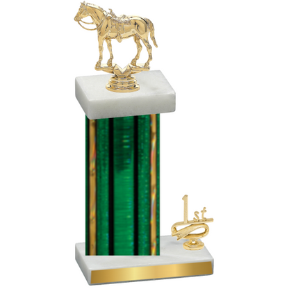 Accented Single Green Glacier First Place Horses Trophy