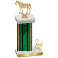 Accented Single Green Glacier Second Place Horses Trophy