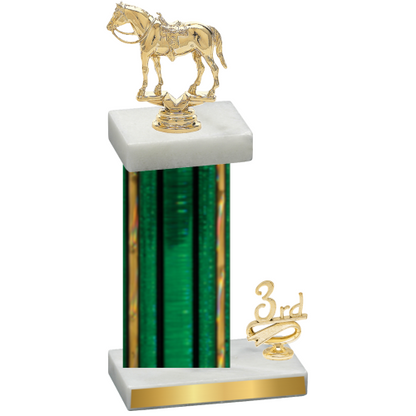 Accented Single Green Glacier Third Place Horses Trophy