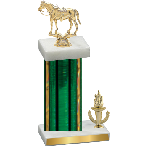 Accented Single Green Glacier Victory Horses Trophy