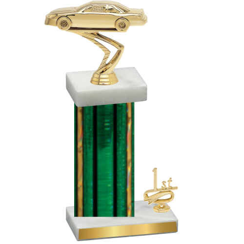 Accented Single Green Glacier First Place Cars Trophy