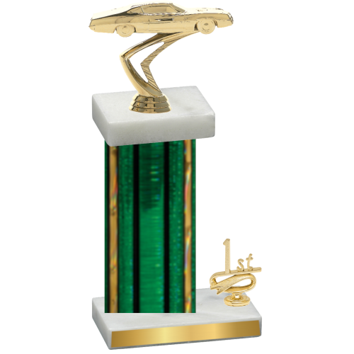 Accented Single Green Glacier First Place Cars Trophy