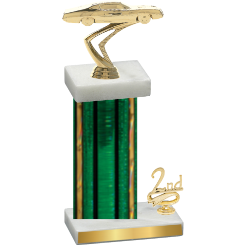 Accented Single Green Glacier Second Place Cars Trophy