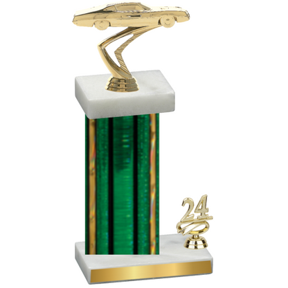 Accented Single Green Glacier Year Cars Trophy