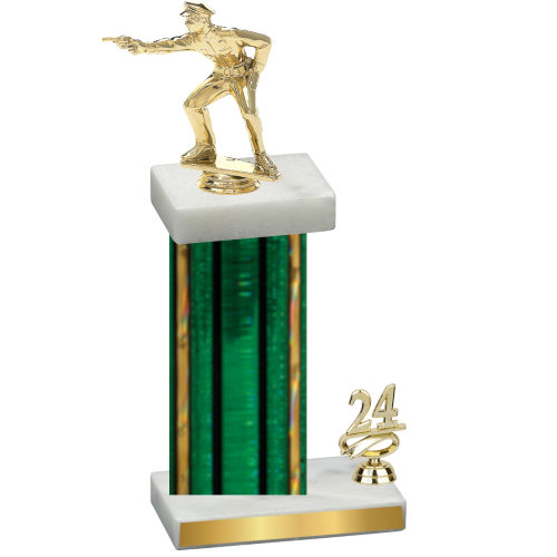 Accented Single Green Glacier Year Shooter Trophy