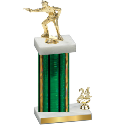 Accented Single Green Glacier Year Shooter Trophy