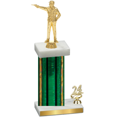 Accented Single Green Glacier Year Shooter Trophy