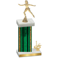 Accented Single Green Glacier First Place Skater Trophy