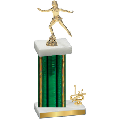 Accented Single Green Glacier First Place Skater Trophy