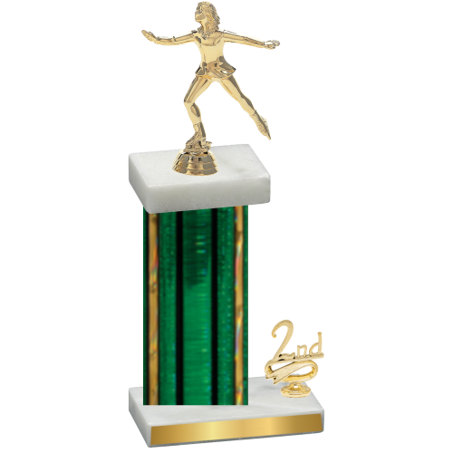 Accented Single Green Glacier Second Place Skater Trophy
