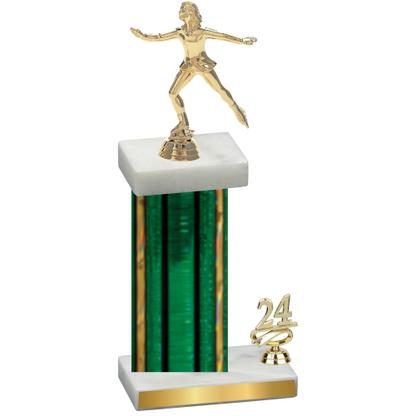 Accented Single Green Glacier Year Skater Trophy