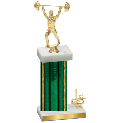 Accented Single Green Glacier First Place Weights Trophy