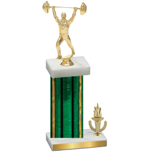 Accented Single Green Glacier Victory Weights Trophy