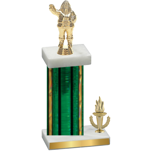 Accented Single Green Glacier Victory Holiday Trophy