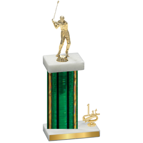 Accented Single Green Glacier First Place Golf Trophy