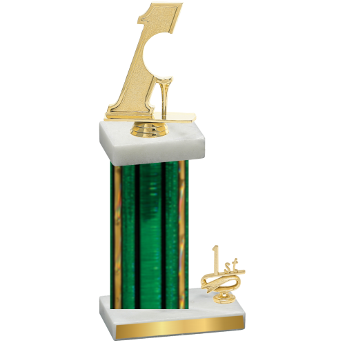 Accented Single Green Glacier First Place Golf Trophy