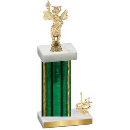 Accented Single Green Glacier First Place Academics Trophy