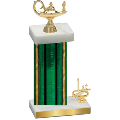 Accented Single Green Glacier First Place Academics Trophy