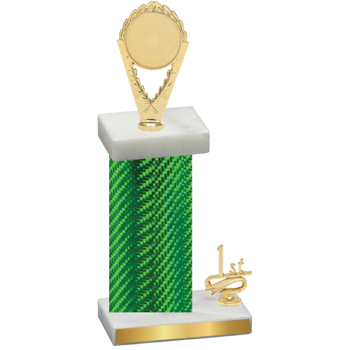 Accented Single Green Carbon Fiber First Place Insert Trophy