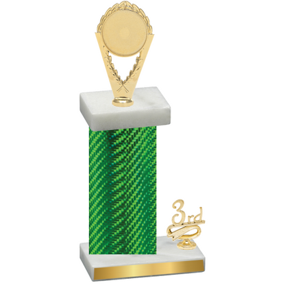 Accented Single Green Carbon Fiber Third Place Insert Trophy