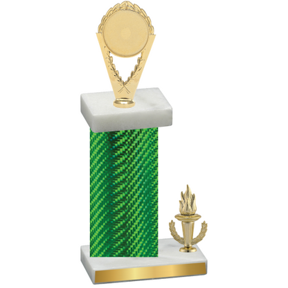 Accented Single Green Carbon Fiber Victory Insert Trophy