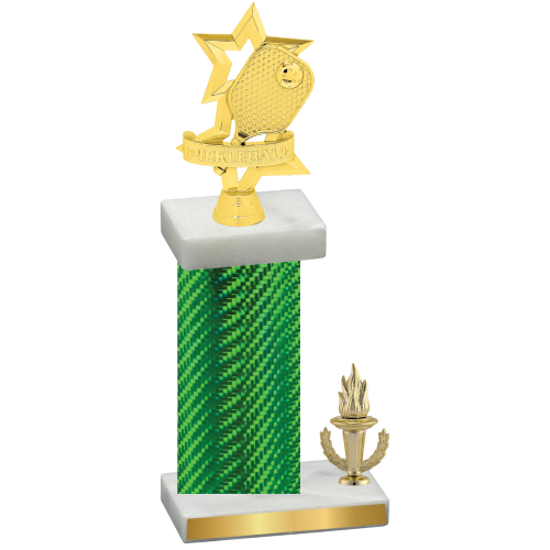 Accented Single Green Carbon Fiber Victory Pickleball Trophy