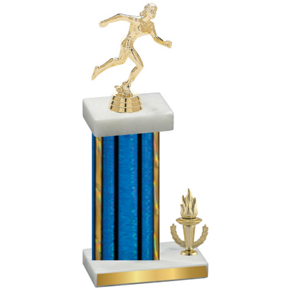 Accented Single Blue Glacier Victory Running Trophy