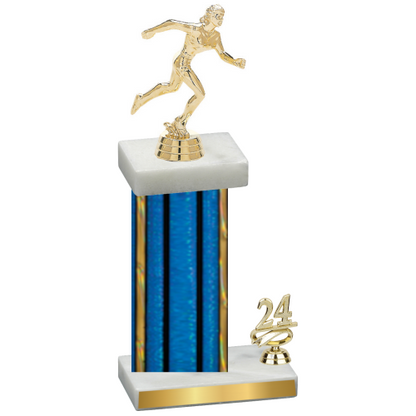 Accented Single Blue Glacier Year Running Trophy