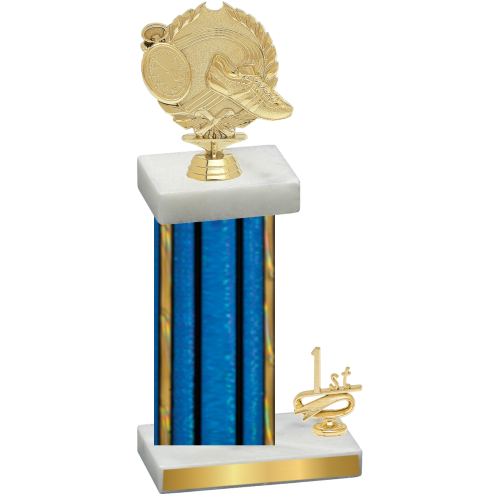 Accented Single Blue Glacier First Place Running Trophy