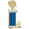 Accented Single Blue Glacier Third Place Running Trophy